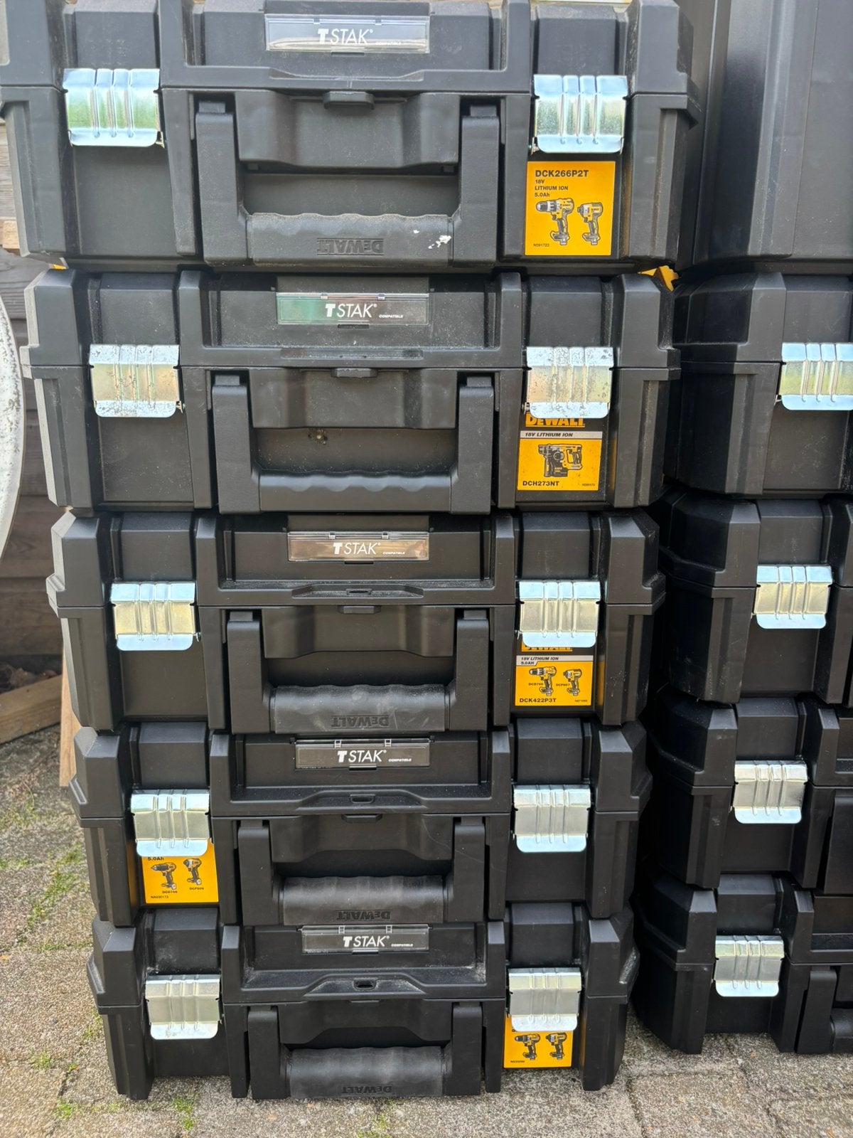 Dewalt Tstak II koffers in prima staat en met inlay., Ophalen of Verzenden, Zo goed als nieuw