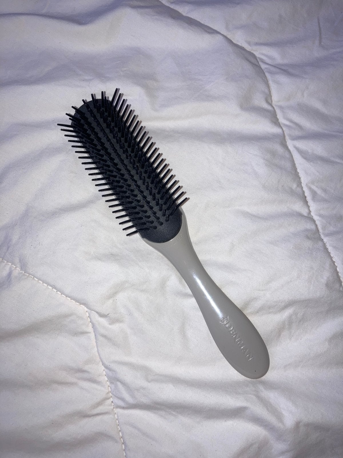 DENMAN D3 brush borstel lichtgrijs/zwart, Ophalen of Verzenden, Zo goed als nieuw, Kam of Borstel