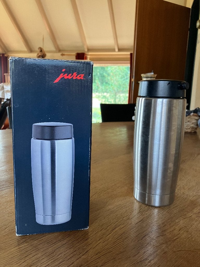 Jura roestvrijstalen isoleer-melkhouder, Ophalen of Verzenden, Zo goed als nieuw, Jura, Melkaccessoire