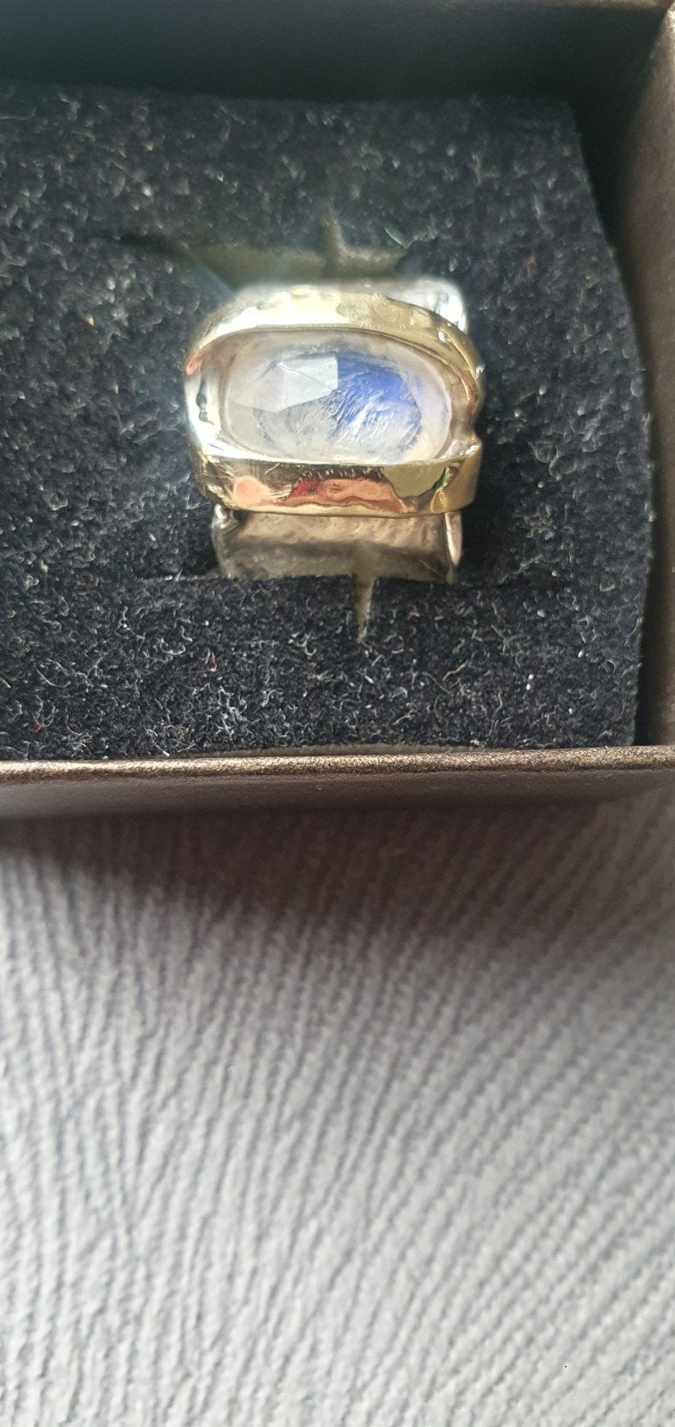 Jeh Jewels Ring model 20200 Goud/Zilver met Maansteen, Ophalen of Verzenden
