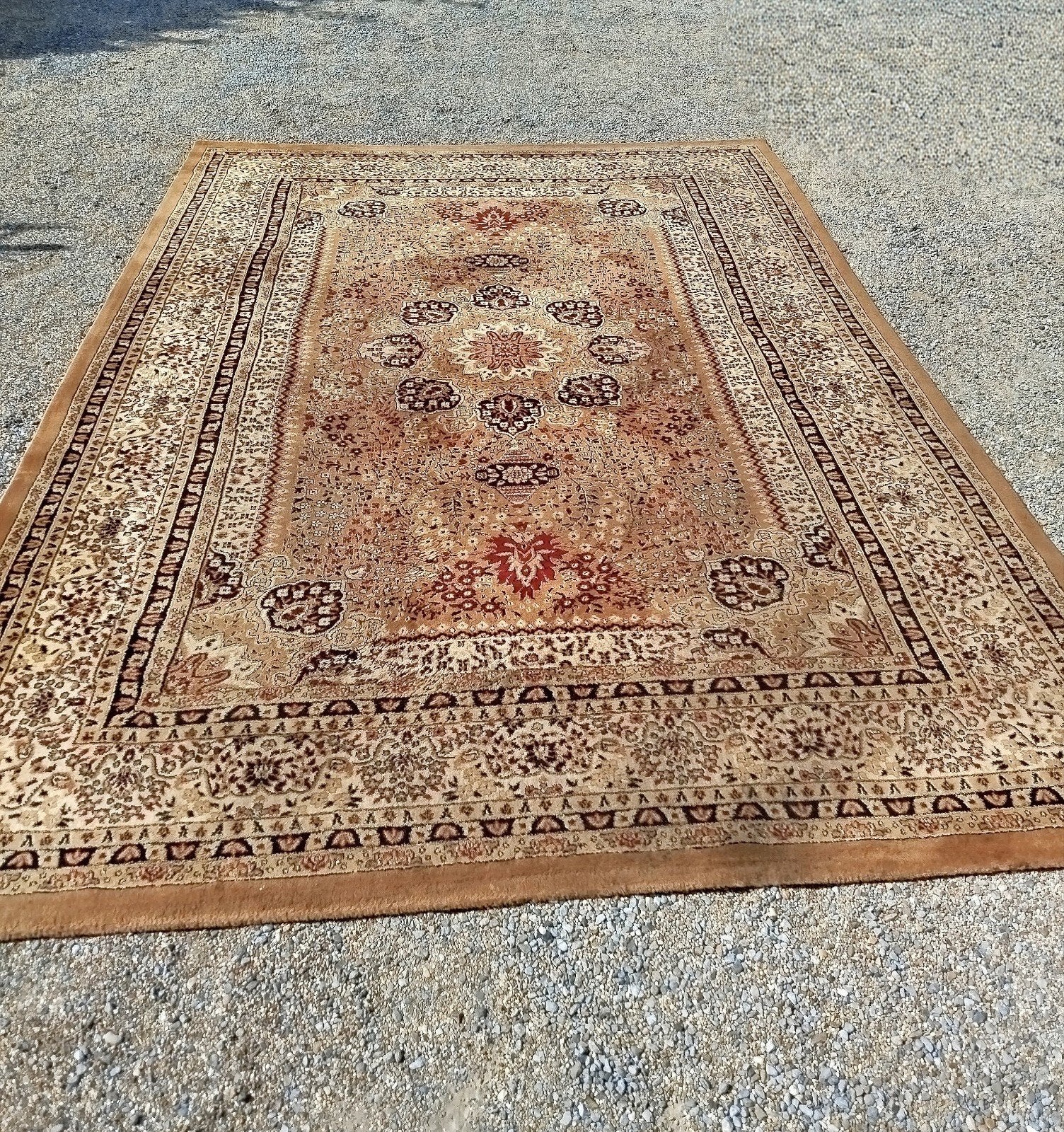 Mooi Marrakesh vloerkleed - Beige, 240x340 cm, Huis en Inrichting, Stoffering | Tapijten en Kleden, Ophalen, Beige, 200 cm of meer