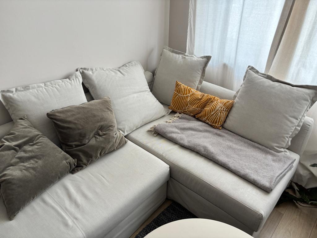 IKEA HOLMSUND Hoekbank - Zo goed als nieuw, Ophalen, 100 tot 125 cm, Hoekbank, Zo goed als nieuw