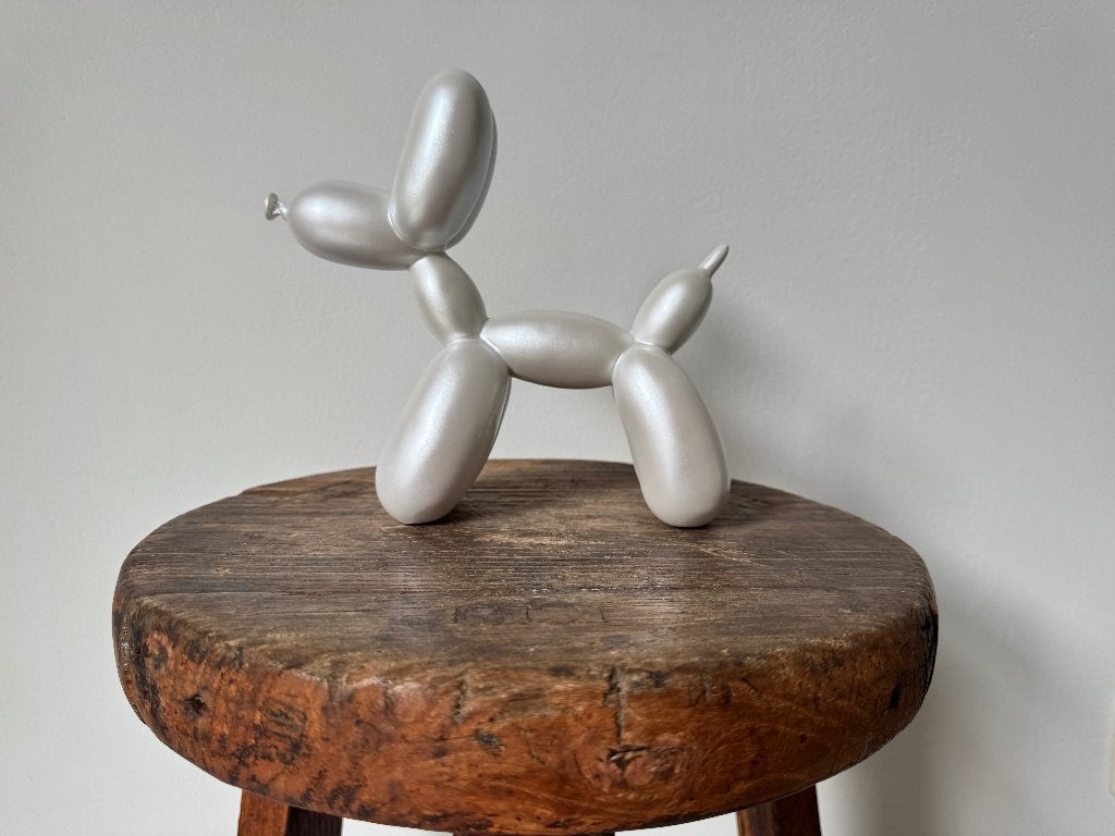 Balloon Dog | Ballon Hond | Wit Parelmoer, Ophalen of Verzenden, Wit