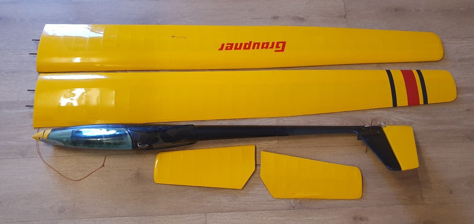 Vintage Graupner Cirrus zweefvliegtuig, Ophalen, Niet werkend, Elektro