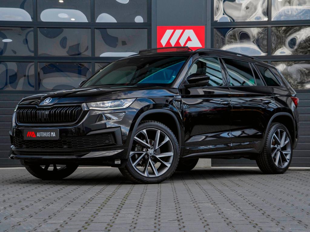 Skoda Kodiaq 1.5 TSI Sportline Business Panoramadak|Trekhaak, 4 cilinders, Zwart, Bedrijf, Kodiaq