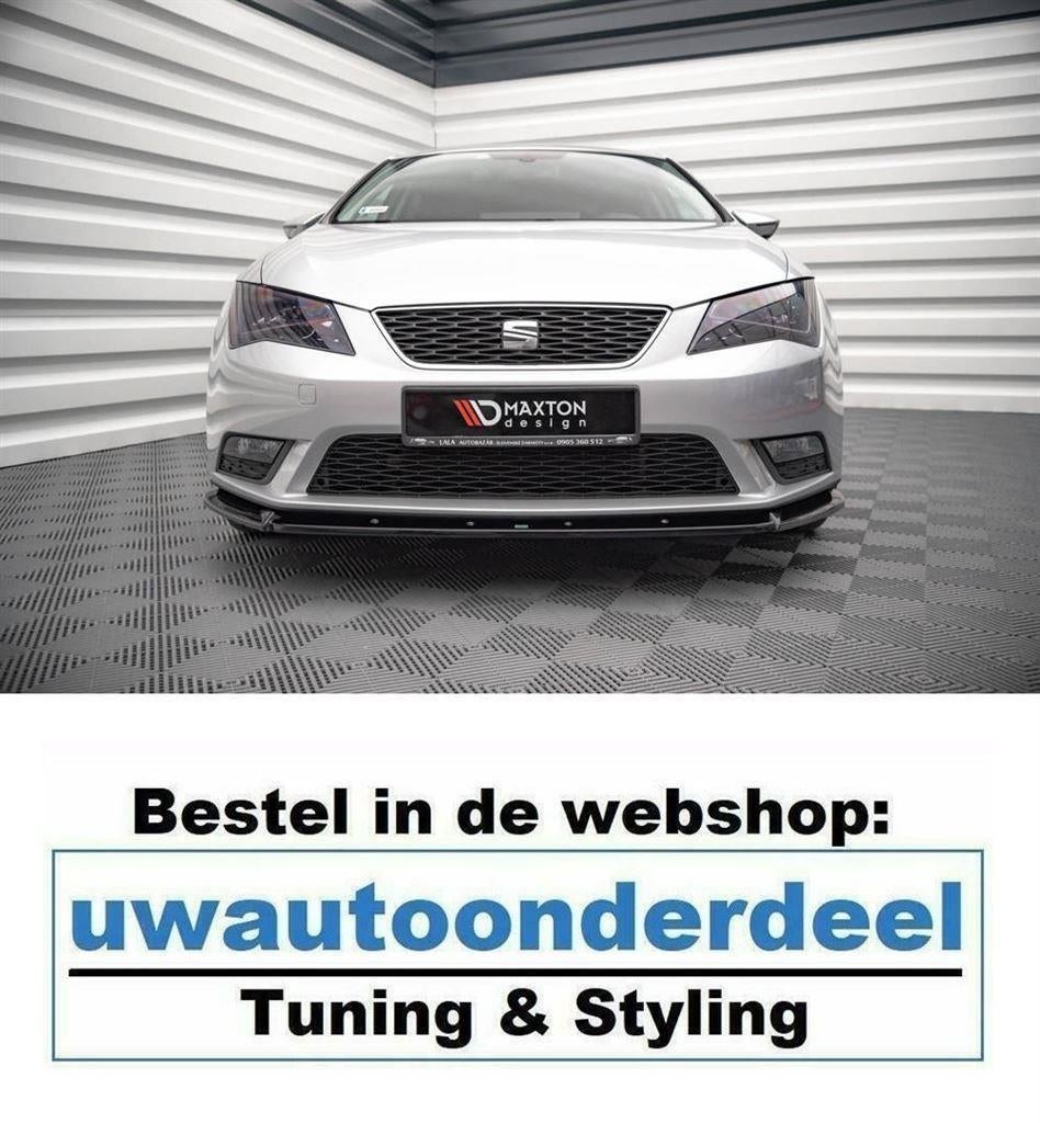 Maxton Spoiler Voorspoiler Lip Splitter Voor Seat Leon MK3, Auto diversen, Verzenden