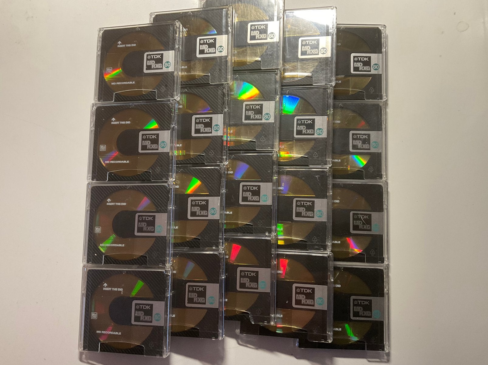 Minidisc’s  TDK. MD-RXG 80. 20x als nieuw. 80 minuten, Ophalen of Verzenden