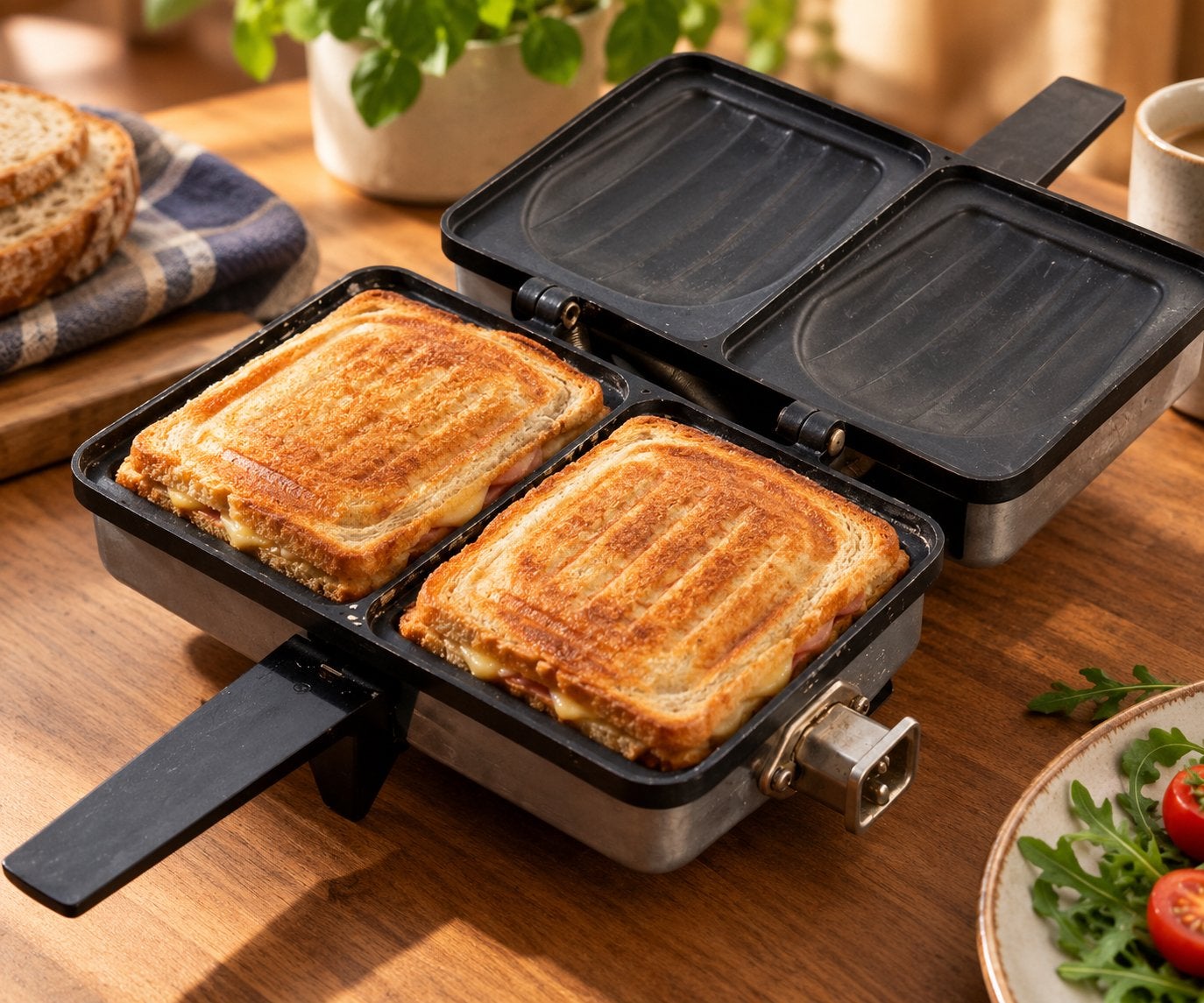 Retro Tosti IJzer ITT Nova Typ 283 (1970-1980), Witgoed en Apparatuur, Ophalen of Verzenden, Gebruikt