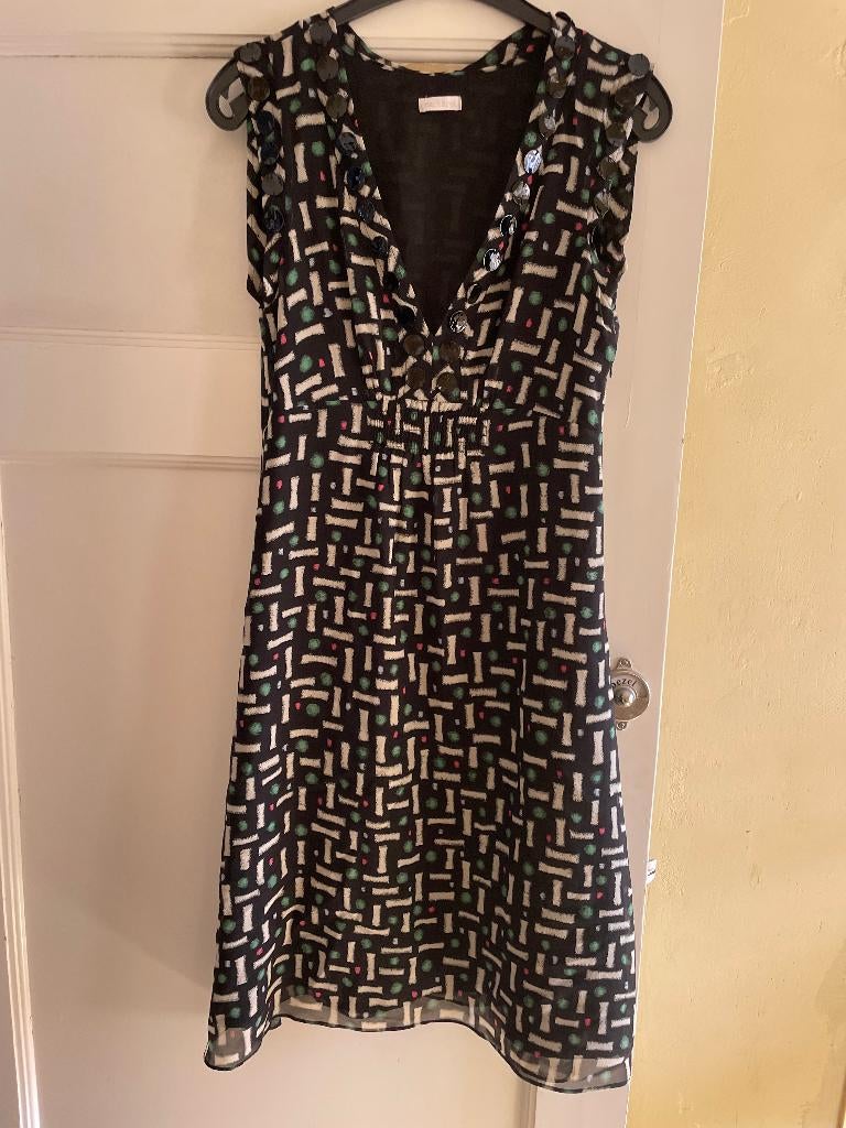 Cacharel vintage prachtig zijden jurkje mt S/XS, Overige kleuren, Verzenden, Zo goed als nieuw, Maat 34 (XS) of kleiner