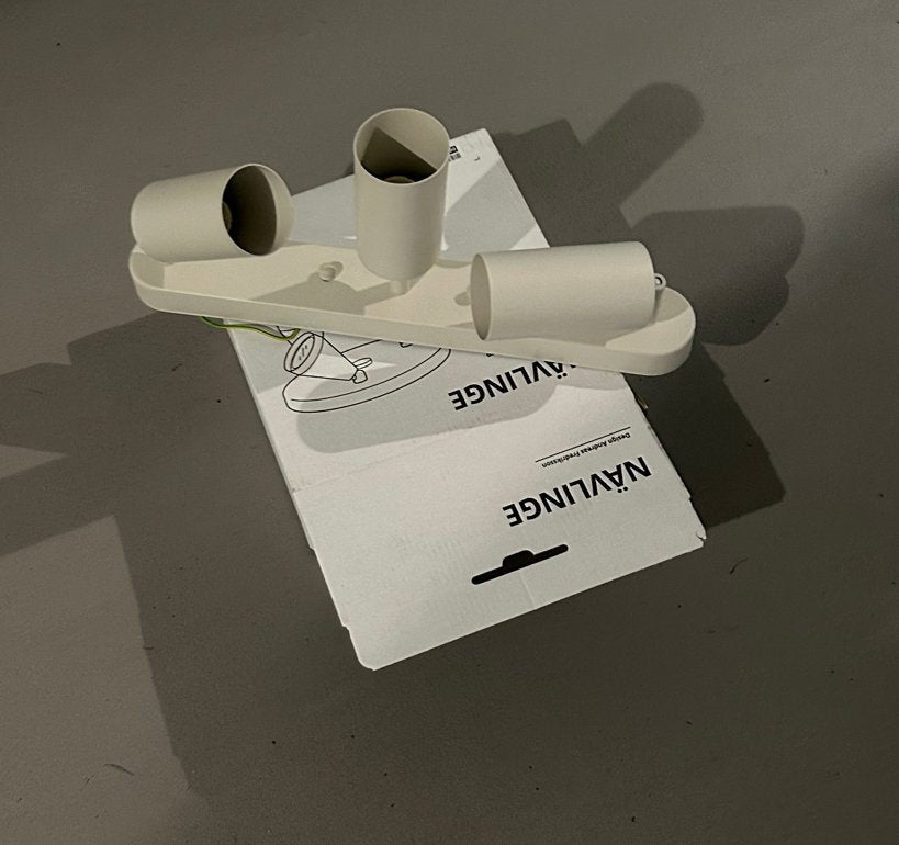 IKEA NAVLINGE Plafondspot met 3 spots, wit, Nieuw, Plafondspot, Ophalen of Verzenden, Wit