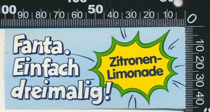 Sticker: Fanta - Zitronen Limonade, Verzamelen, Ophalen of Verzenden, Zo goed als nieuw, Bedrijf of Vereniging