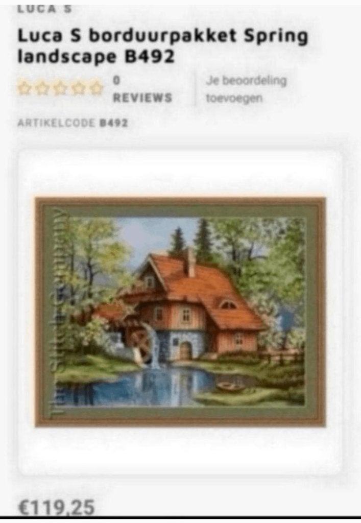 BORDUURPAKKET LUCA-S SPRING LANDSCAPE GROOT, Verzenden, Nieuw, Handborduren, Borduurpakket