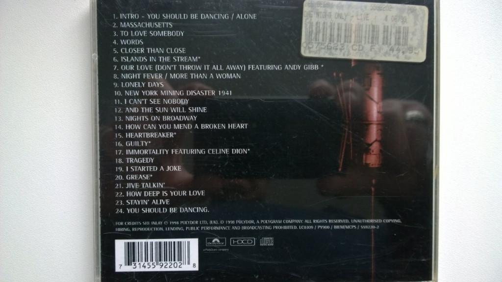Bee Gees - One Night Only, Ophalen of Verzenden, 1990 - 1999, Zo goed als nieuw