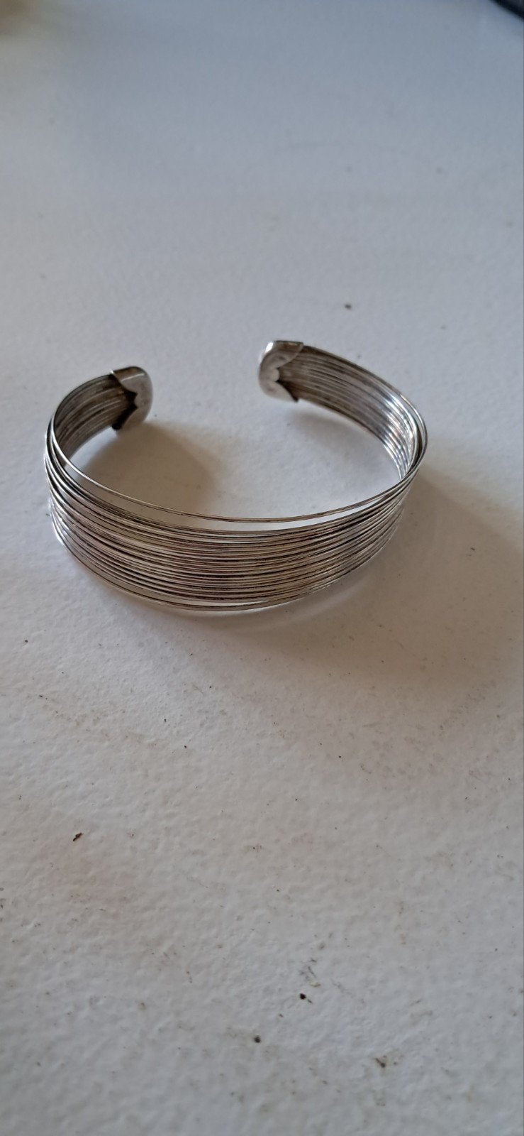 Zilveren armband, multi-draads design, Ophalen of Verzenden, Gebruikt, Zilver, Zilver