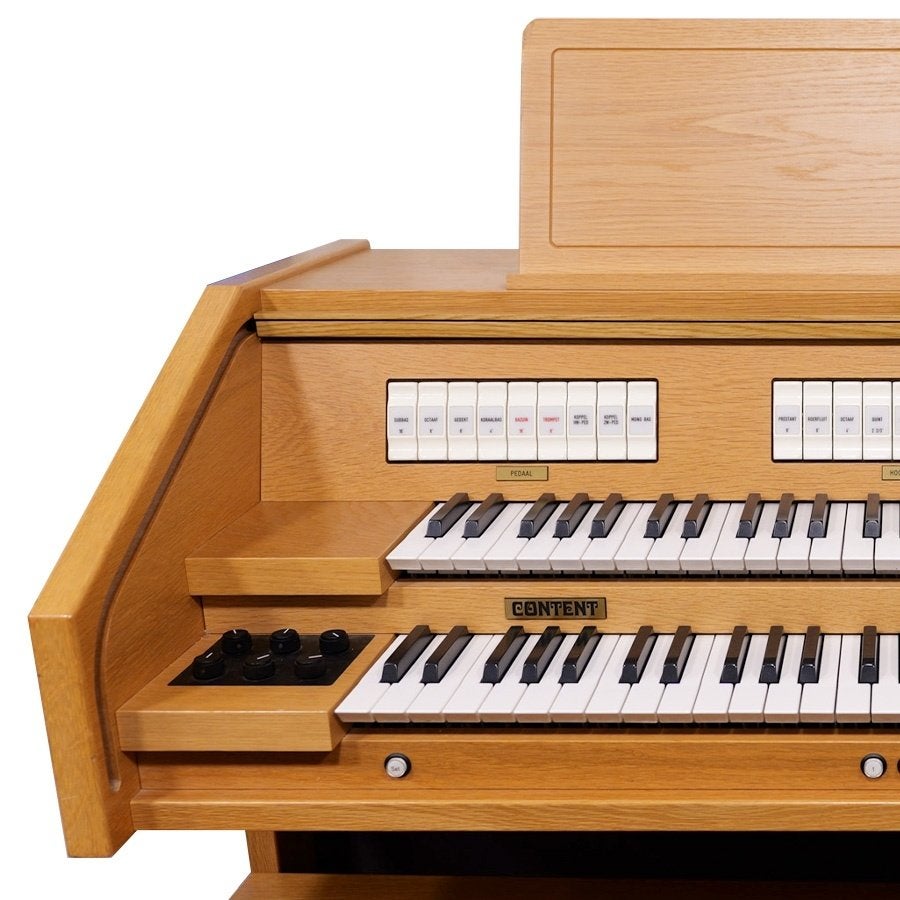 Content D4213 Blank Eiken Occasion Orgel, Muziek en Instrumenten, Orgels, 2 klavieren, Gebruikt, 3364AE, Ophalen of Verzenden