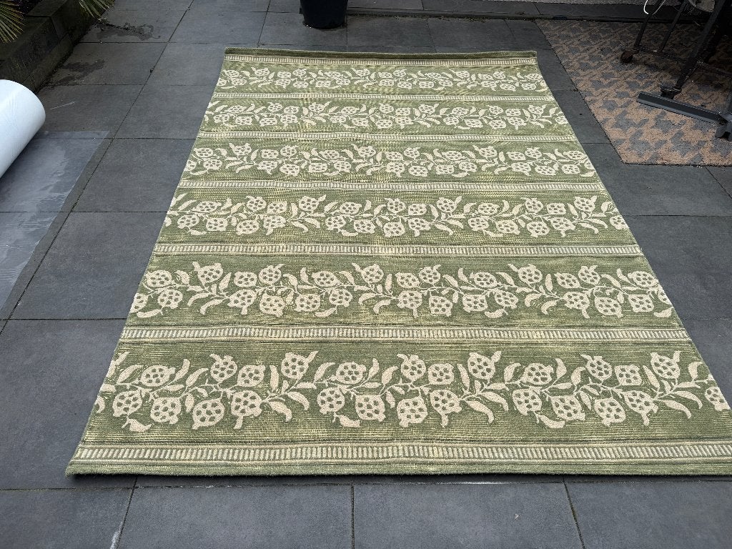 Sanderson Anaar vloerkleed groen 200 x 280 cm, Info@brinkencampman.com, Ophalen of Verzenden, Lichtenvoorde, Rechthoekig