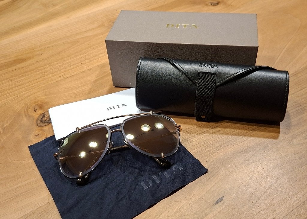 DITA Talon zonnebril | nieuwstaat | titanium | compleet, Overige merken, Zonnebril, Overige kleuren, Ophalen of Verzenden