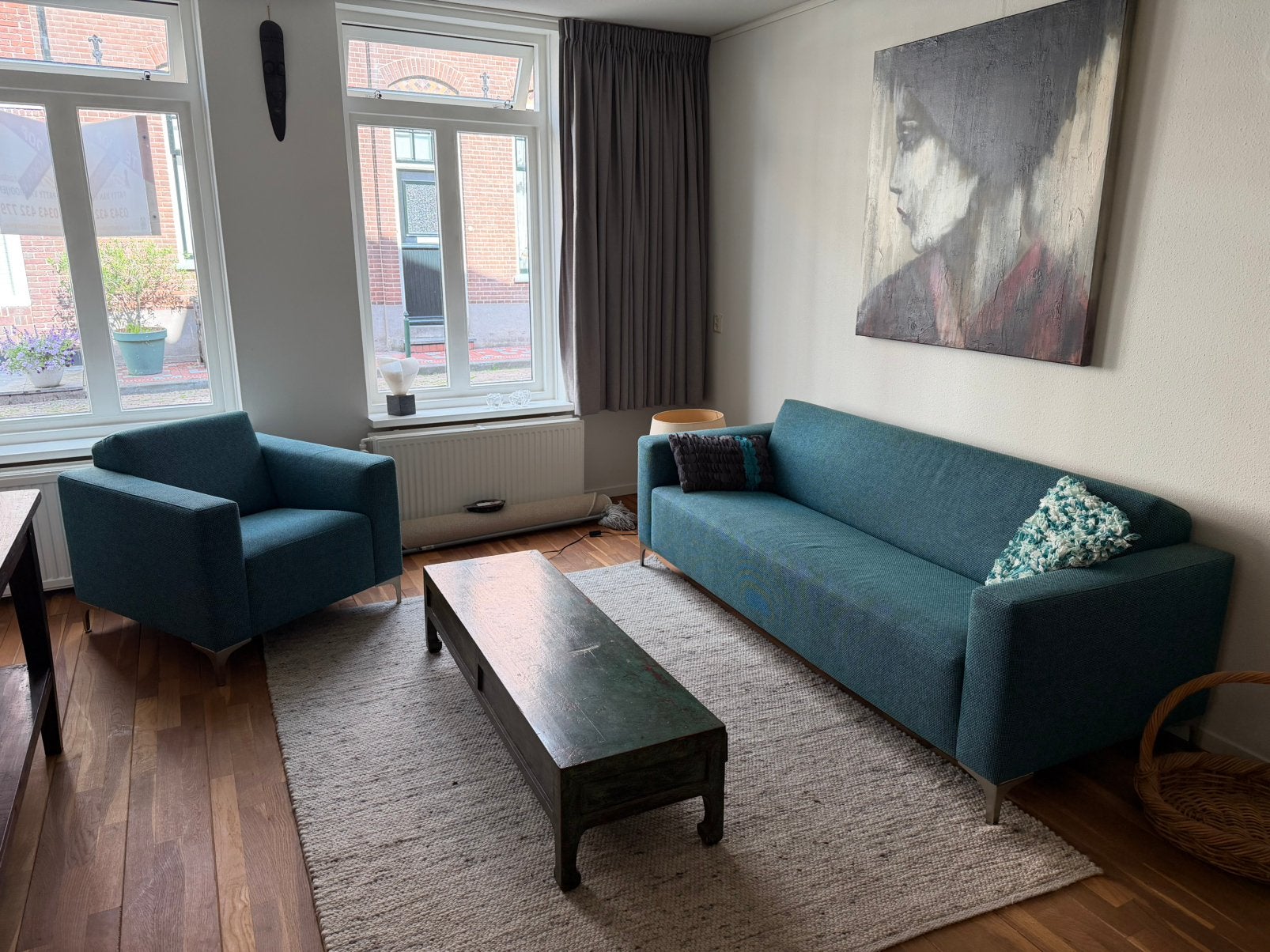 GRATIS OPHALEN 3- zits en fauteuil, Ophalen, Gebruikt, Stof