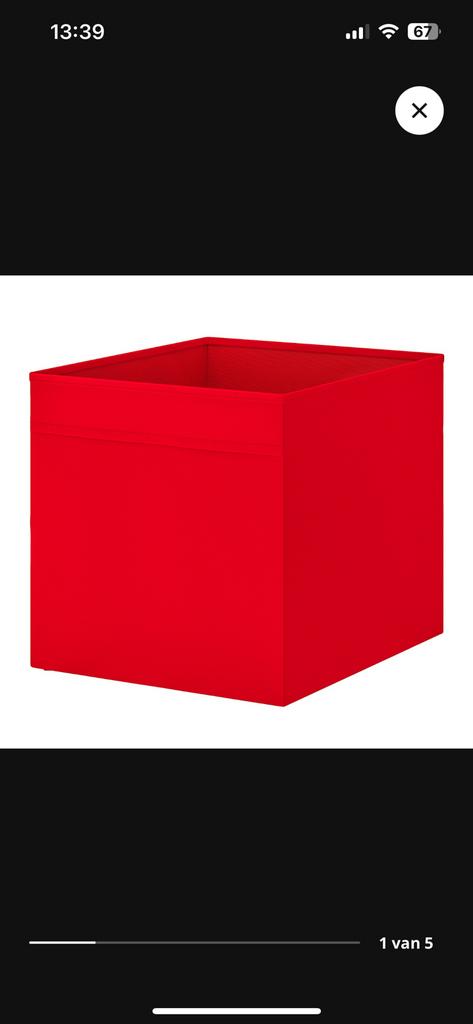 Dröna bakken rood, Minder dan 35 cm, Minder dan 50 cm, Ophalen of Verzenden, Zo goed als nieuw