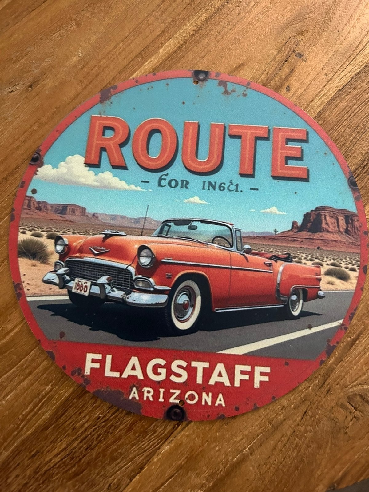 Route 66 Flagstaff Arizona Reclamebord, Ophalen of Verzenden, Nieuw, Reclamebord