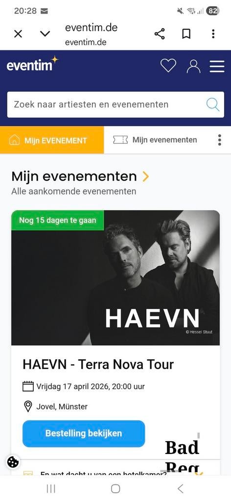 HAEVN 17 april Münster, Tickets en Kaartjes, Twee personen, April