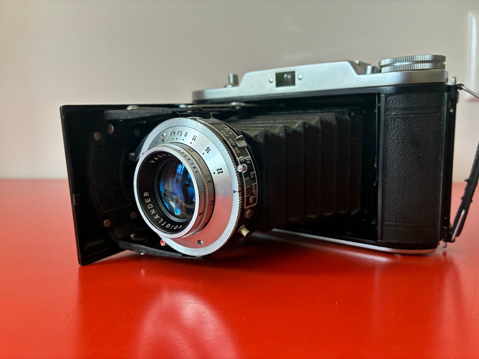 Voigtländer Bessa I Balgcamera met accessoires, Ophalen of Verzenden, Gebruikt, Overige Merken