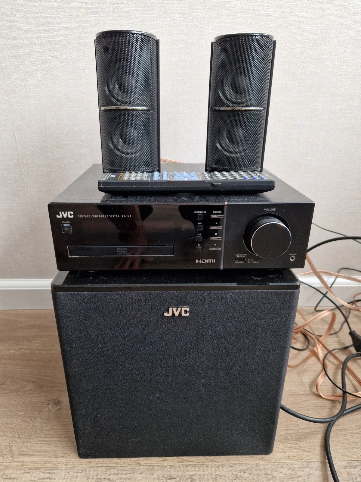 JVC Compact Component System NX-F4B met DVD-speler, Ophalen, Gebruikt, JVC, 2.1-systeem