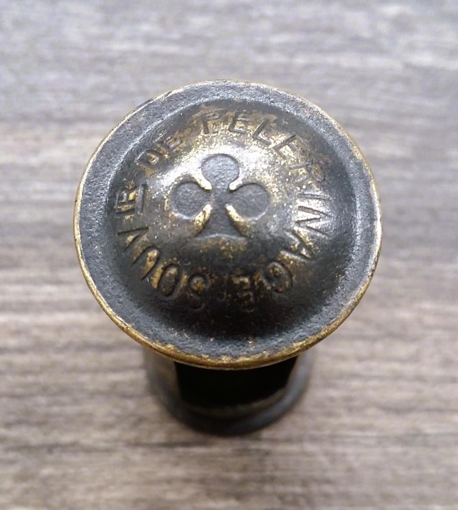 Omstreeks 1900 Bescherm Zakheilige Beeldje Kokertje Soldaat, Nvt., Ophalen of Verzenden, Kunstobject, Nederland