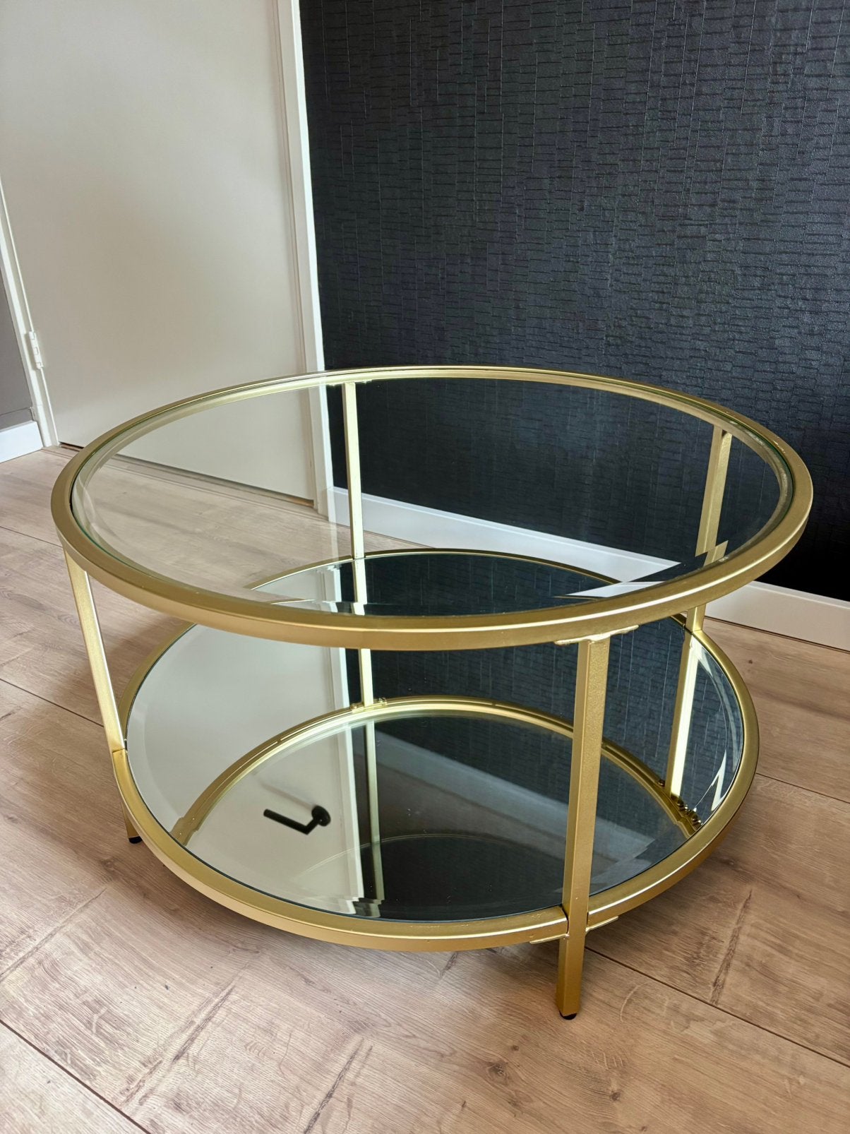 Salontafel Goud 70 cm, Ophalen, 50 tot 100 cm, Rond, 50 tot 100 cm