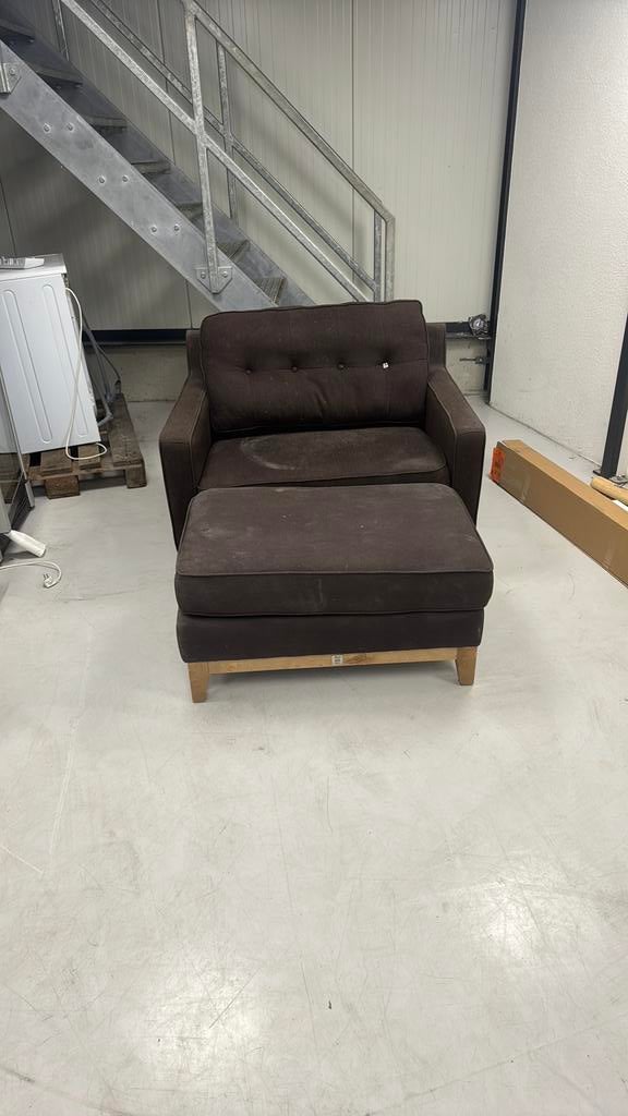 Riviera maison love seat, Ophalen of Verzenden, Gebruikt, Bruin, 140 cm