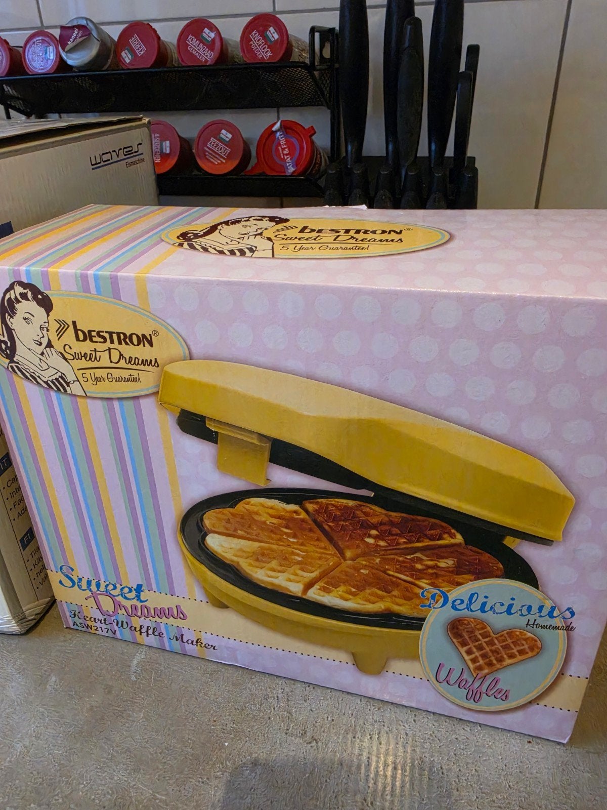 Bestron Sweet Dreams Hartjes Wafelijzer ASW217V - Nieuw, Witgoed en Apparatuur, Ophalen of Verzenden, Nieuw