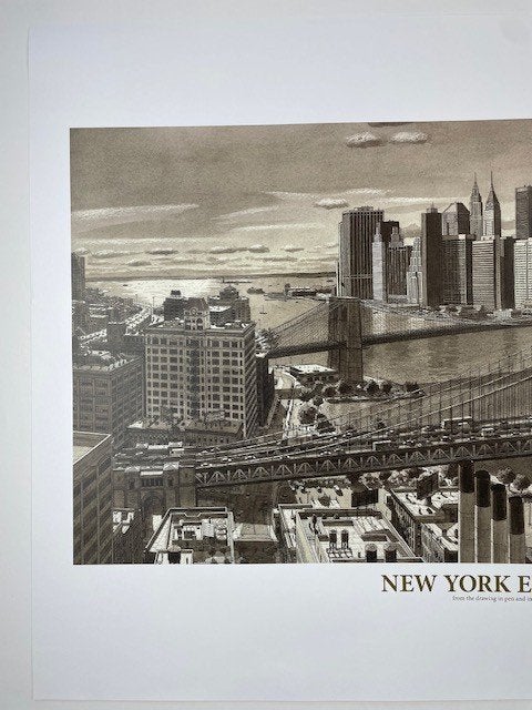 poster Stefan Bleekrode New York East River copyright 2025, Ophalen of Verzenden, Zo goed als nieuw, A1 t/m A3, Film en Tv