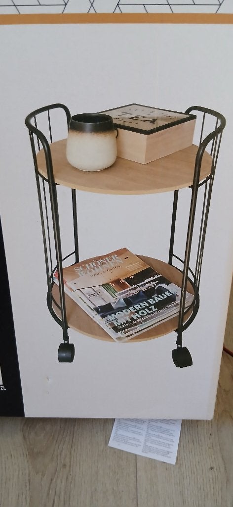 Bijzettafel, Huis en Inrichting, Tafels | Bijzettafels, Overige materialen, Minder dan 55 cm, Rond, Nieuw