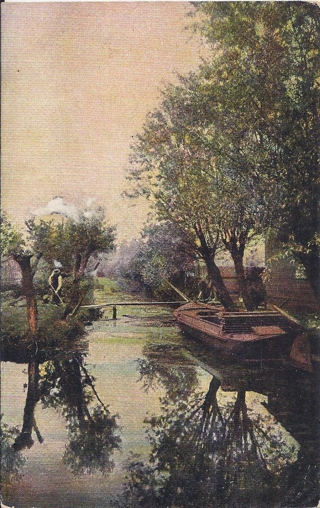 Voorburg aan de broeksloot oude ansichtkaart ( 8416 ), Ophalen of Verzenden, 1940 tot 1960, Ongelopen, Noord-Brabant