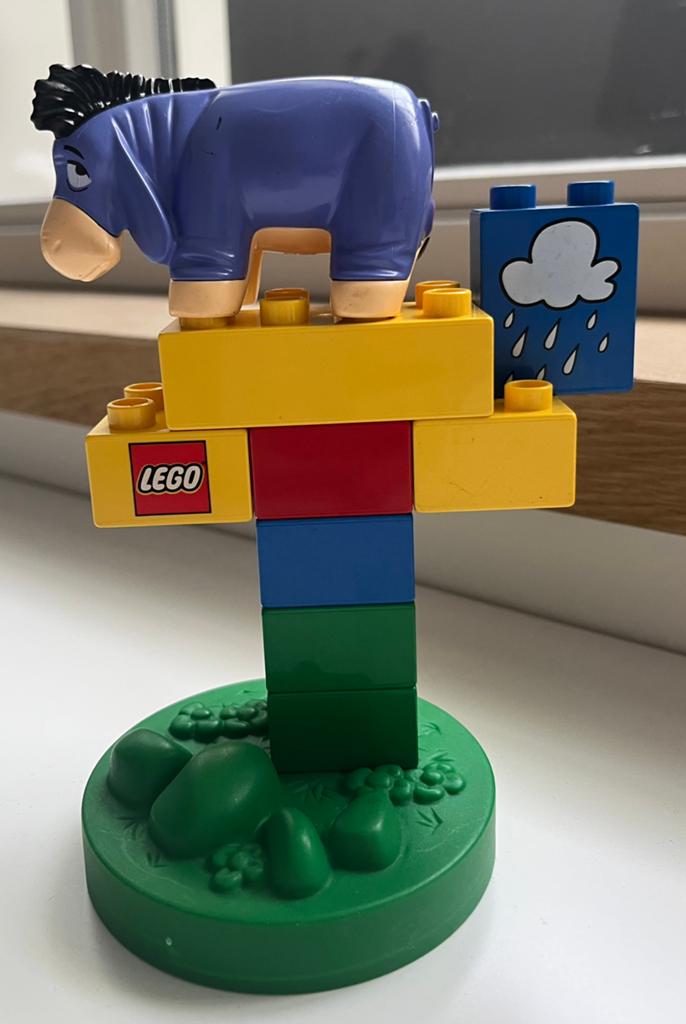 LEGO Duplo 2977 Eyeore little raincloud regenwolk compleet, Gebruikt, Ophalen of Verzenden, Compleet, Complete set