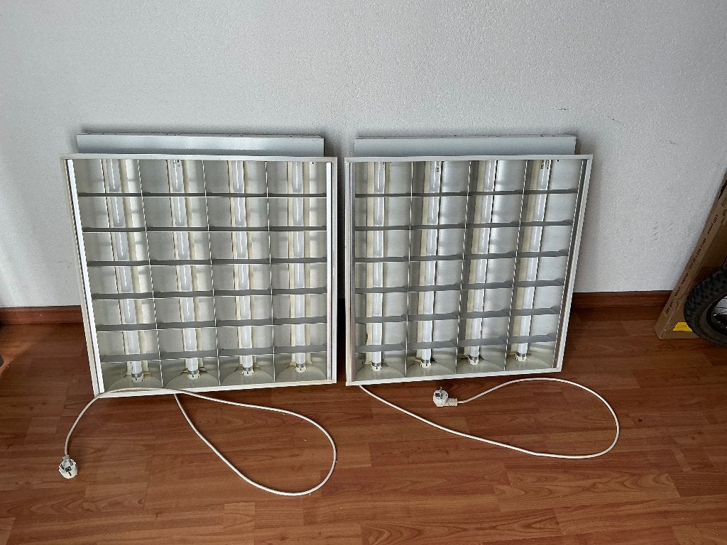 2x TL armatuur 60x60cm, Ophalen, Gebruikt, 60 watt of meer, Overige fittingen