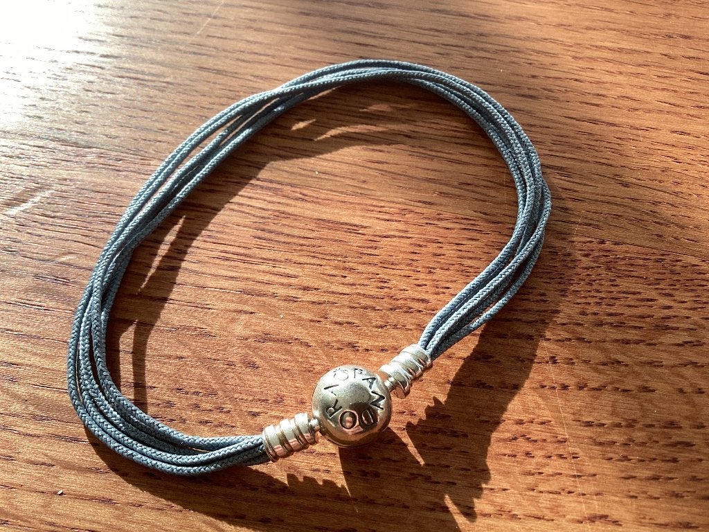 Pandora multistrand armband 590715 grijs, Verzenden, Nieuw, Zilver, Zilver
