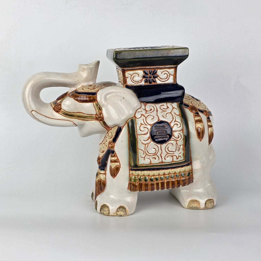 Prachtige vintage Aziatische olifant plantenstandaard, Ophalen of Verzenden