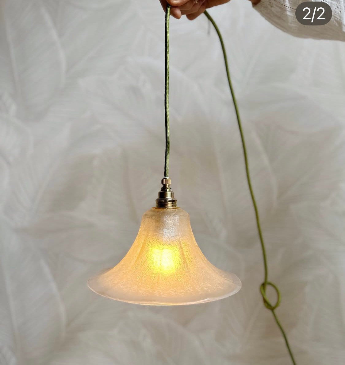Vintage glazen hanglampjes, Huis en Inrichting, Ophalen, Zo goed als nieuw, X, X