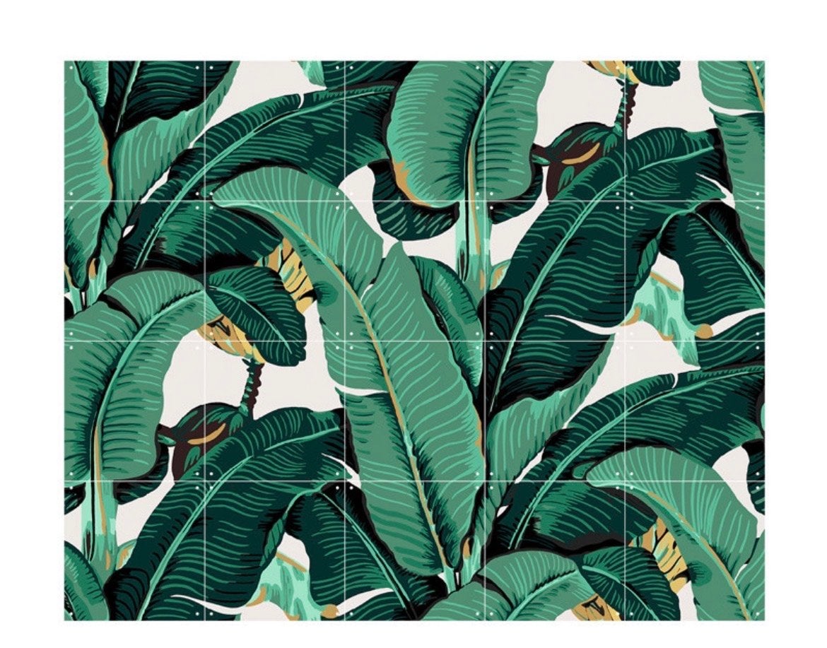 IXXI Banana Leaf Wanddecoratie - Groen 160x120cm, Huis en Inrichting, Woonaccessoires | Wanddecoraties, Groen, Ophalen of Verzenden