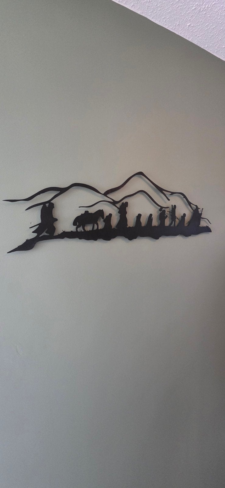 Lord of the Rings Muurkunst 90cm breed, Huis en Inrichting, Metaal, Wandsculptuur, Zwart, Nieuw