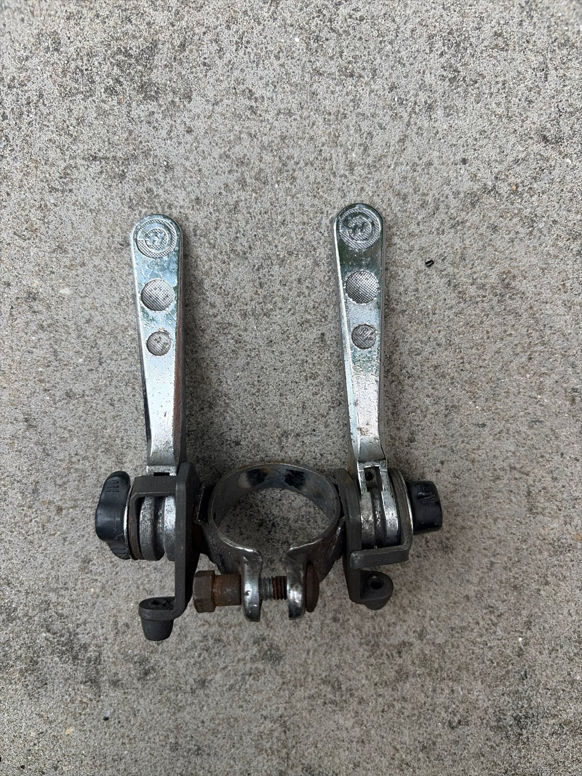 Vintage Fiets Derailleur Shifters - Terugtraprem, Gebruikt, Staal, Ophalen of Verzenden, Derailleur of Ketting