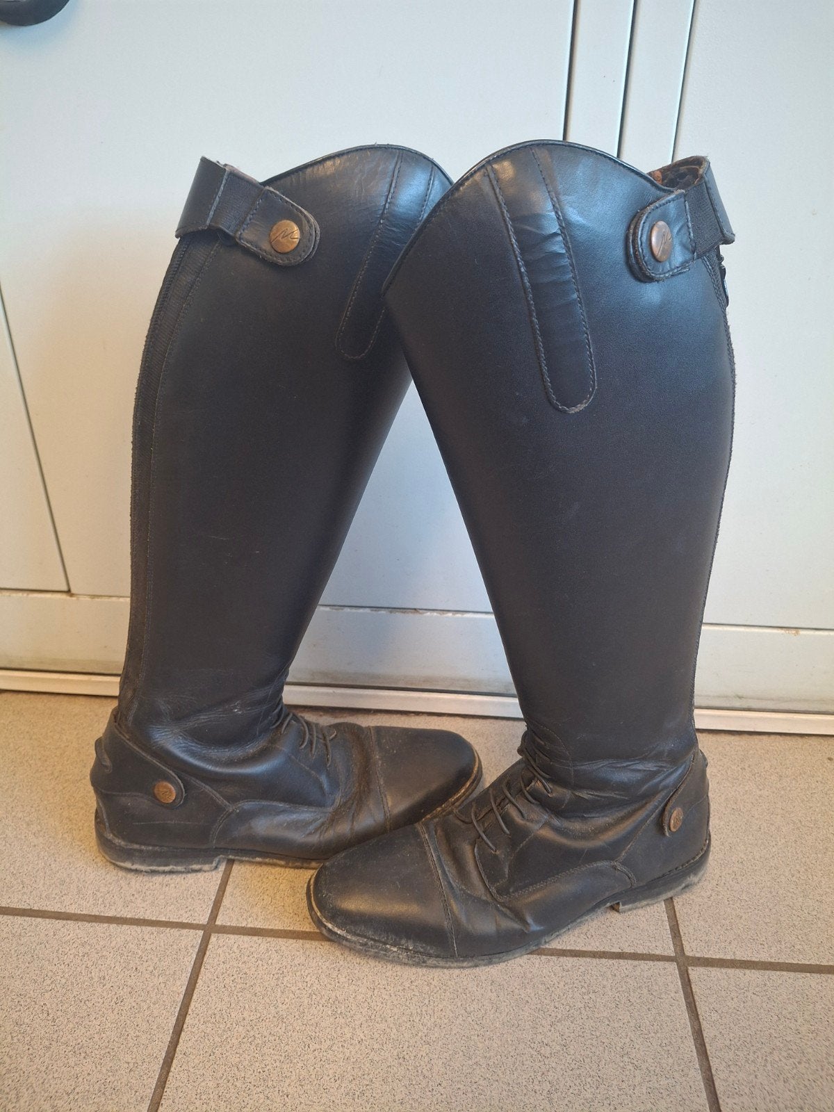Leren paardrijlaarzen mondoni maat 40, Dieren en Toebehoren, Gebruikt, Kinderen, Dressuur, Ophalen of Verzenden