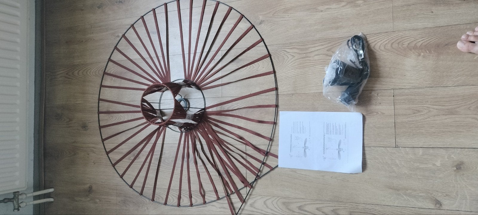 Vertigo pendant lamp straw hat lamp 1.00 nieuw!, Ophalen, Overige materialen, 100 cm, Hanglamp