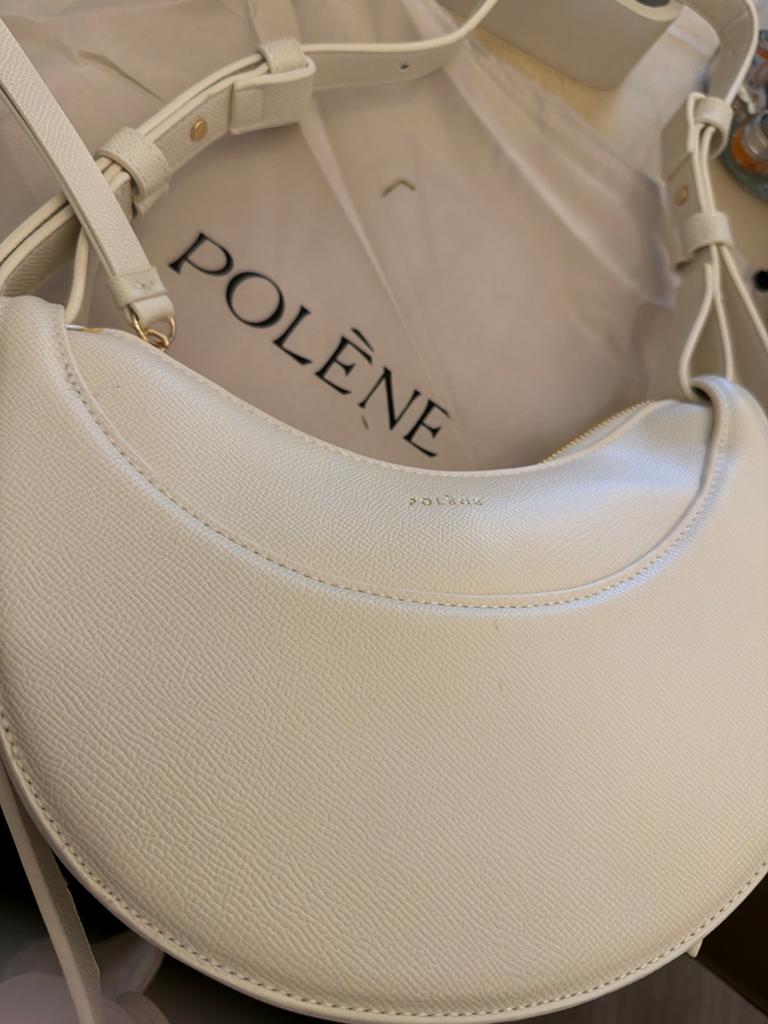 Polène Numéro Dix Tas - Wit, Sieraden, Tassen en Uiterlijk, Tassen | Damestassen, Verzenden, Zo goed als nieuw, Wit, Schoudertasje