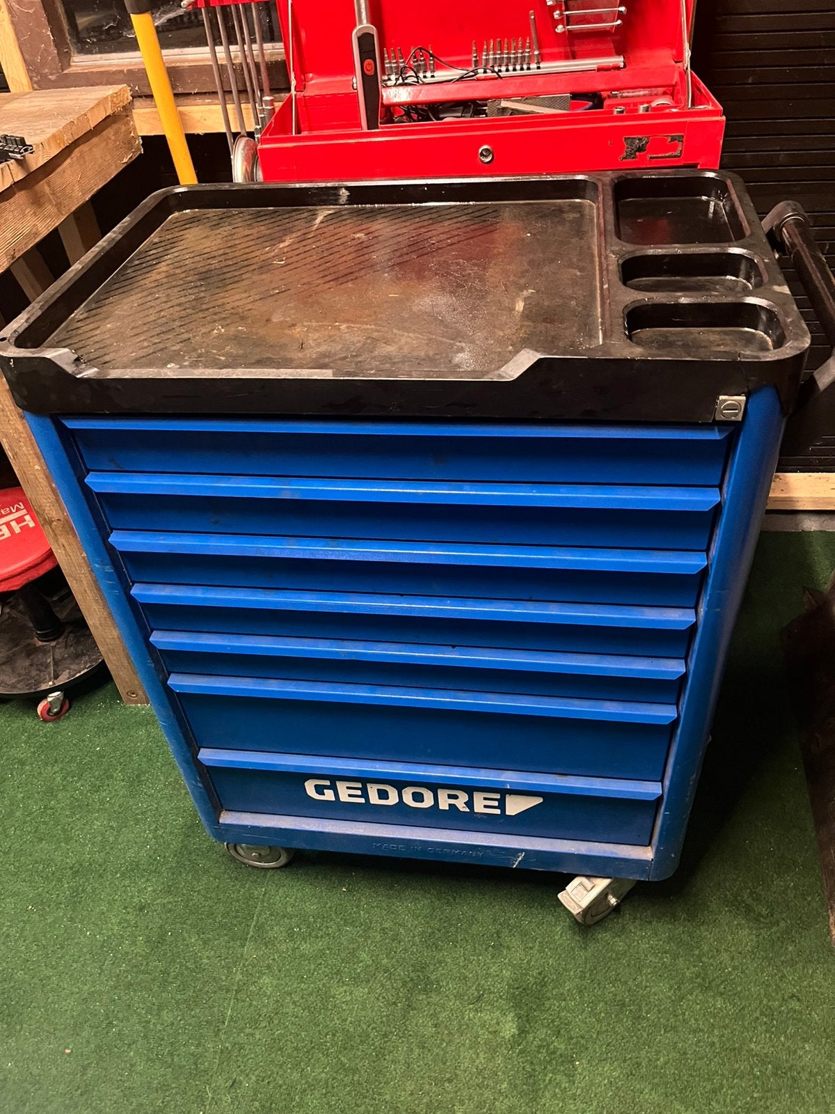 Gedore gereedschapswagen gevuld, Ophalen, Gebruikt, Gereedschapsset, Gedore