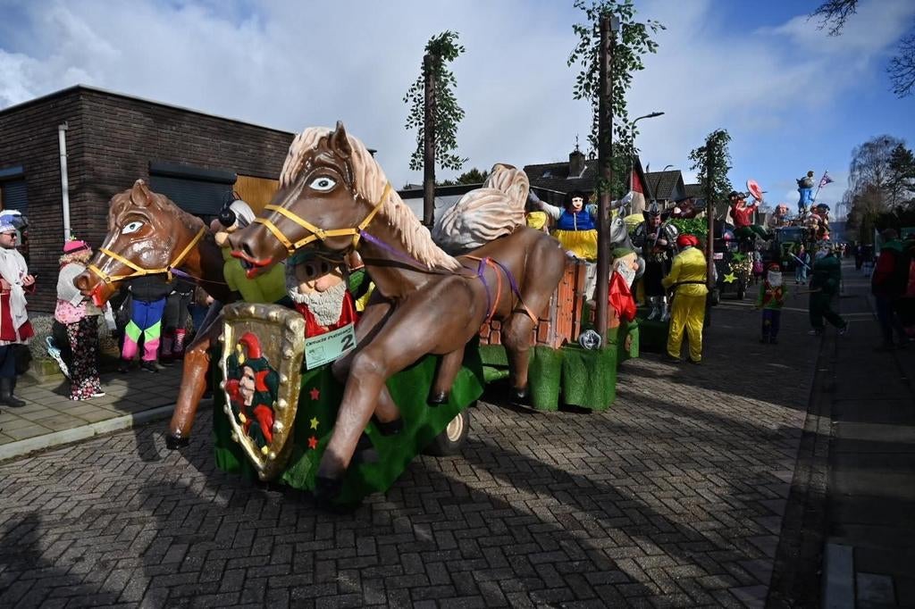2 Grote Carnavals Paarden - Decoratie of Optocht, Ophalen of Verzenden, Gebruikt, Feestartikel, Carnaval