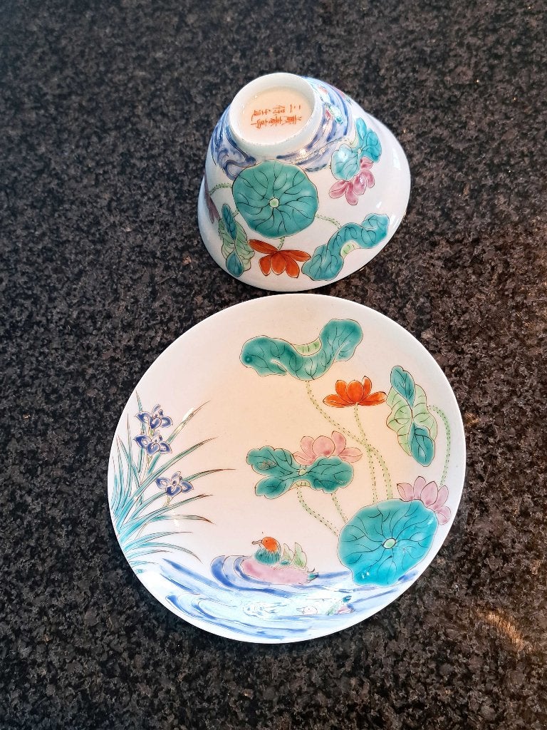 eierschaal porseleinen dekselkommen, Japan, 19e eeuw, Ophalen of Verzenden
