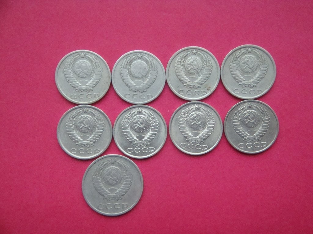 Lot Rusland U.S.S.R. setje munten 15 en 20 Kopek 1961/1988., Verzenden, Rusland, Setje