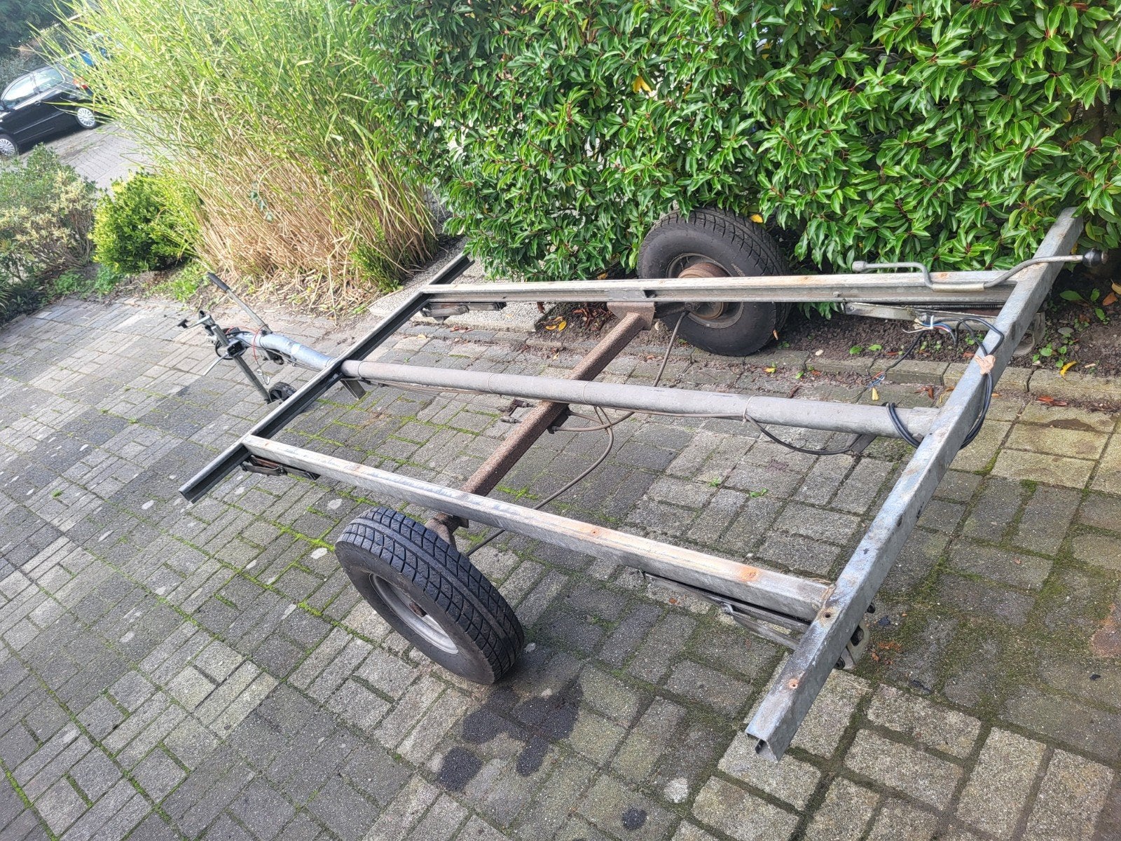 Onderstel vouwwagen, Ophalen, Gebruikt